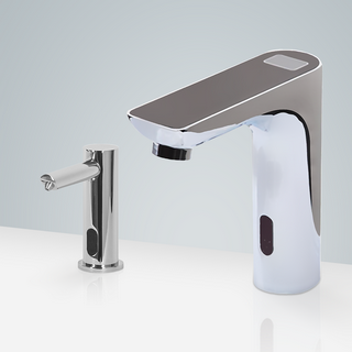 BathSelect Marsala touchless faucet and soap dispenser collection