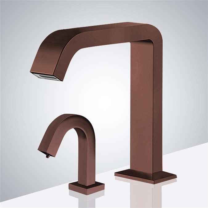 Fontana Commercial Light Oil Rubbed Bronze Touchless Automatic Sensor Faucet and Soap Dispenser