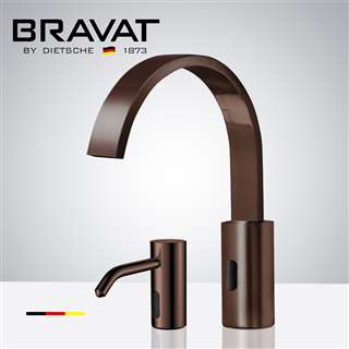 BathSelect Bravat High Quality Motion Sensor Faucet & Automatic Soap Dispenser for Restrooms in Oil Rubbed Bronze