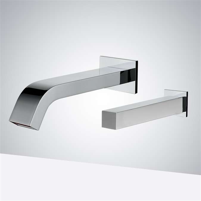 Wall mount automatic touchless faucet systems