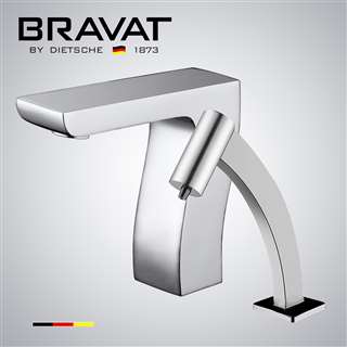 Bravat Chrome Finish Touchless Automatic Commercial Sensor Faucet & Automatic Soap Dispenser