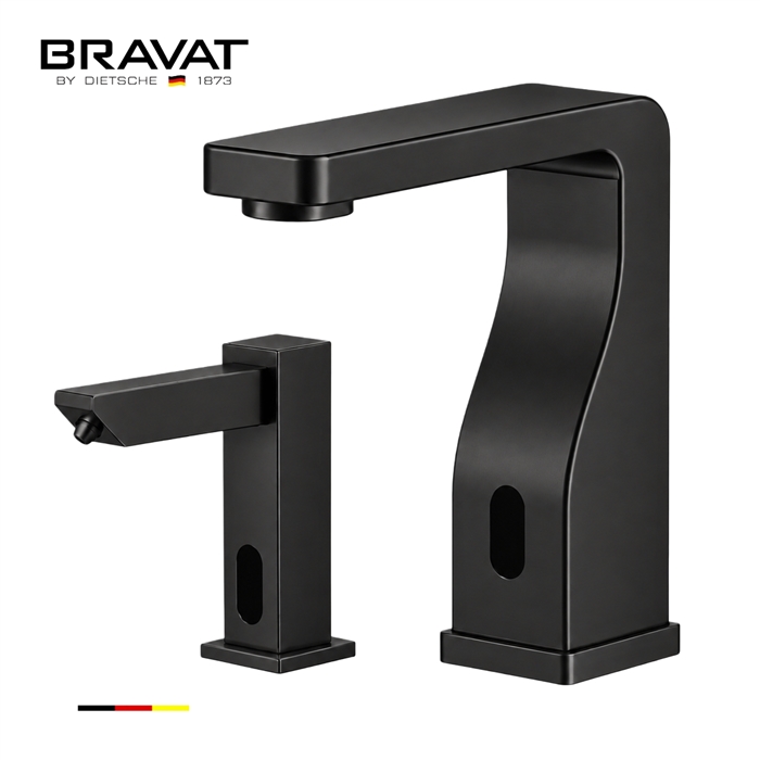 Lima Commercial Matte Black Finish Wall Mount Motion Sensor Soap Dispenser