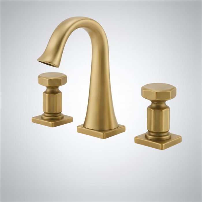 BathSelect HexaGrace Champagne Bronze Two Handle Bathroom Faucet
