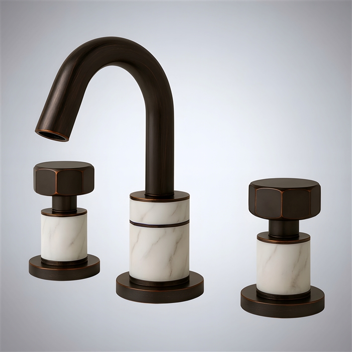 BathSelect Aurelia Column Oil Rubbed Bronze Two Handle Bathroom Faucet