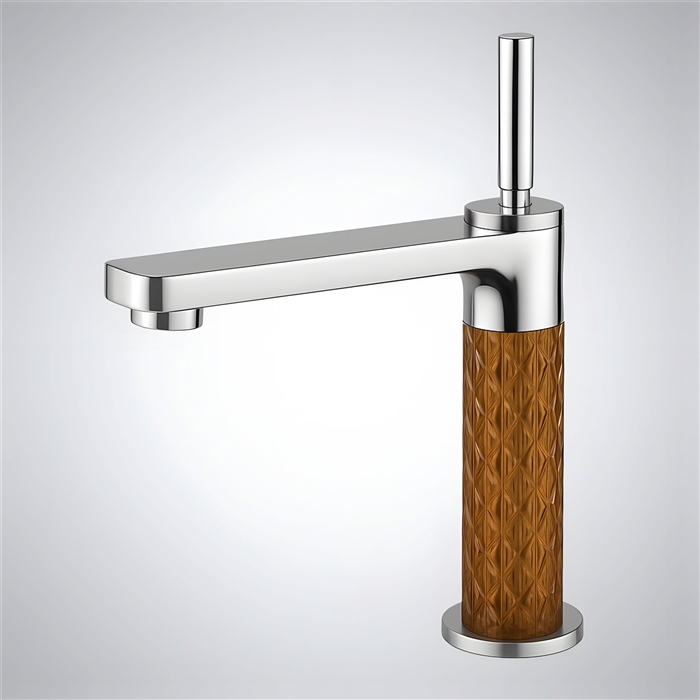 BathSelect Radiant Crystal Chrome and Bronze Crystal Single Handle Faucet