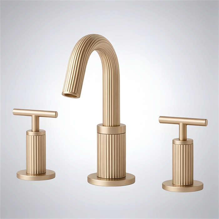 BathSelect Stria Arc Collection™ Champagne Bathroom Faucet | Modern ...