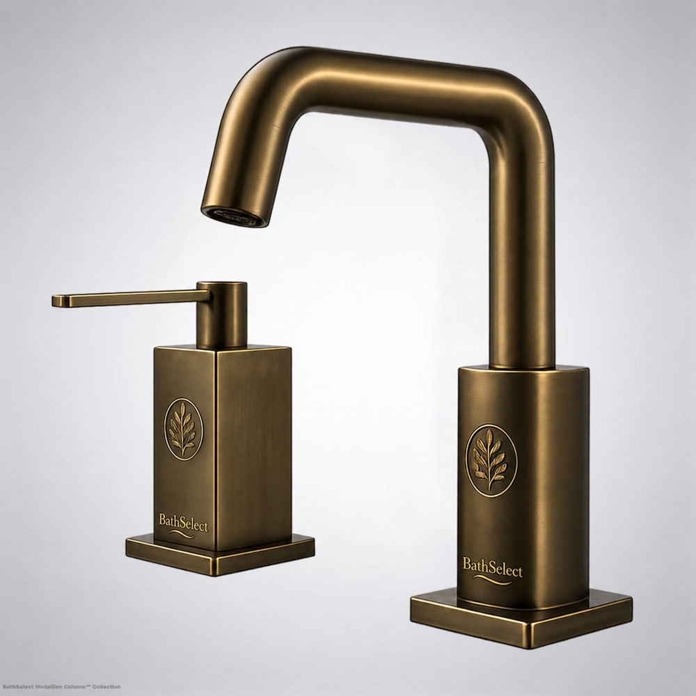 BathSelect Medallion Column Antique Heritage Faucet BS20012AB