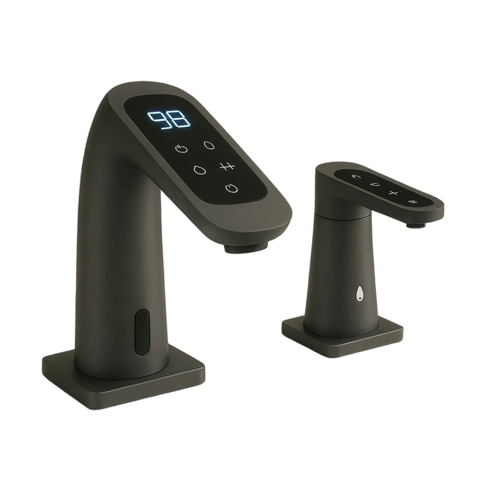 BathSelect Leaning Capsule Series Gun Metal Gray Hygiene Faucet