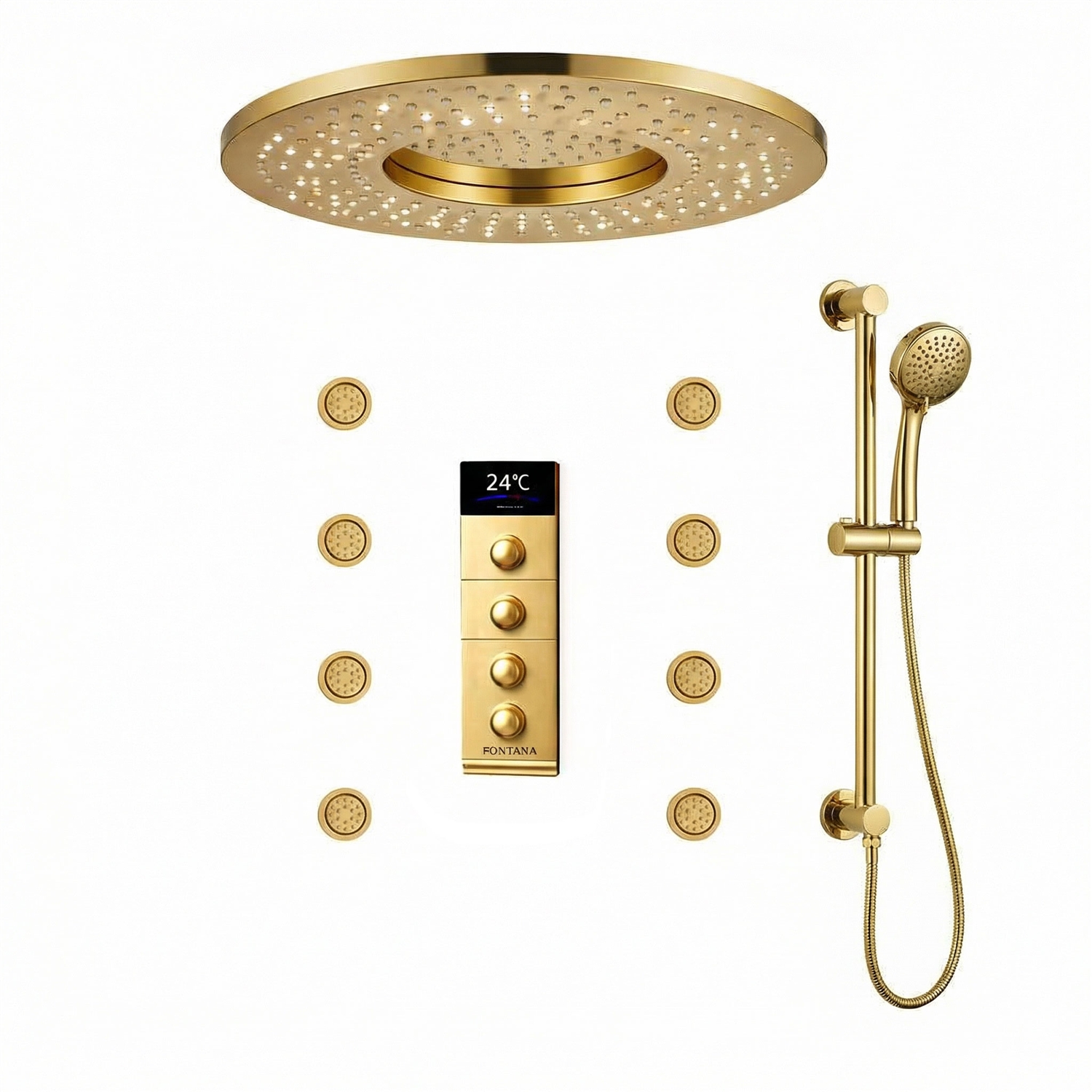 BathSelect Midnight Rain Brushed Gold Precision Faucet