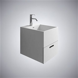 Milan Rectangular Wall Hung Multi-Color Vessel Sink