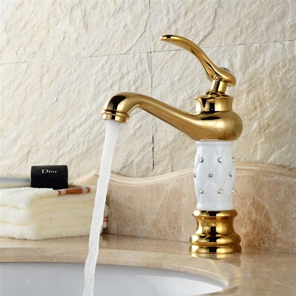 Herault Deck-Mount Single Handle Bathroom Sink Faucet