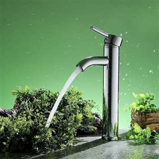 Roman Hospitality Chrome Finish Single Handle Bathroom Sink Faucet