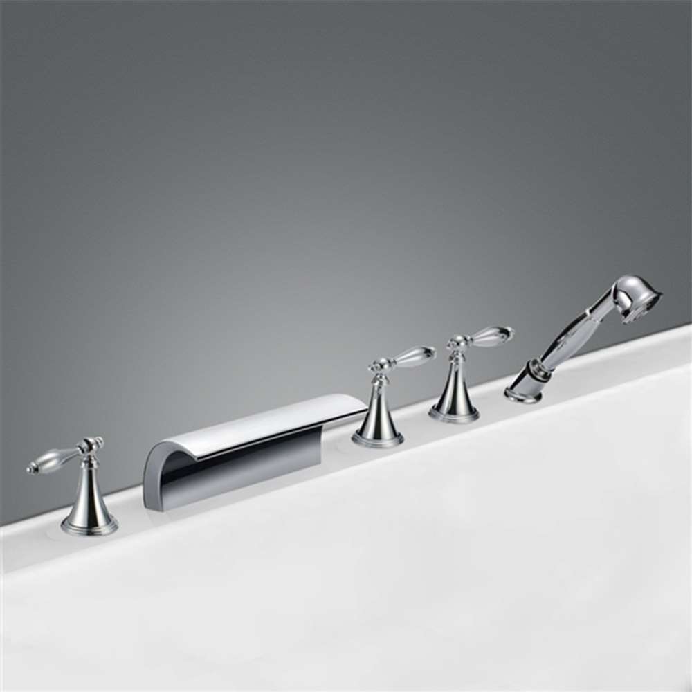 Arles Triple Handle Solid Brass Bathroom Sink Faucet