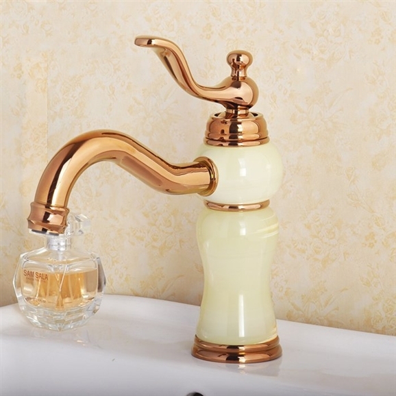 BathSelect BS634FNJ antique gold and white bathroom faucet verified customer review