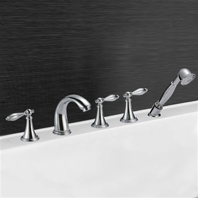 Calais Triple Handle Solid Brass Bathroom Sink Faucet