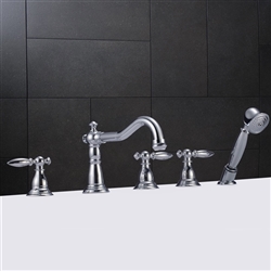 Lille Triple Handle Solid Brass Bathroom Sink Faucet