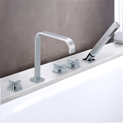 Rennes Triple Handle Solid Brass Bathroom Sink Faucet