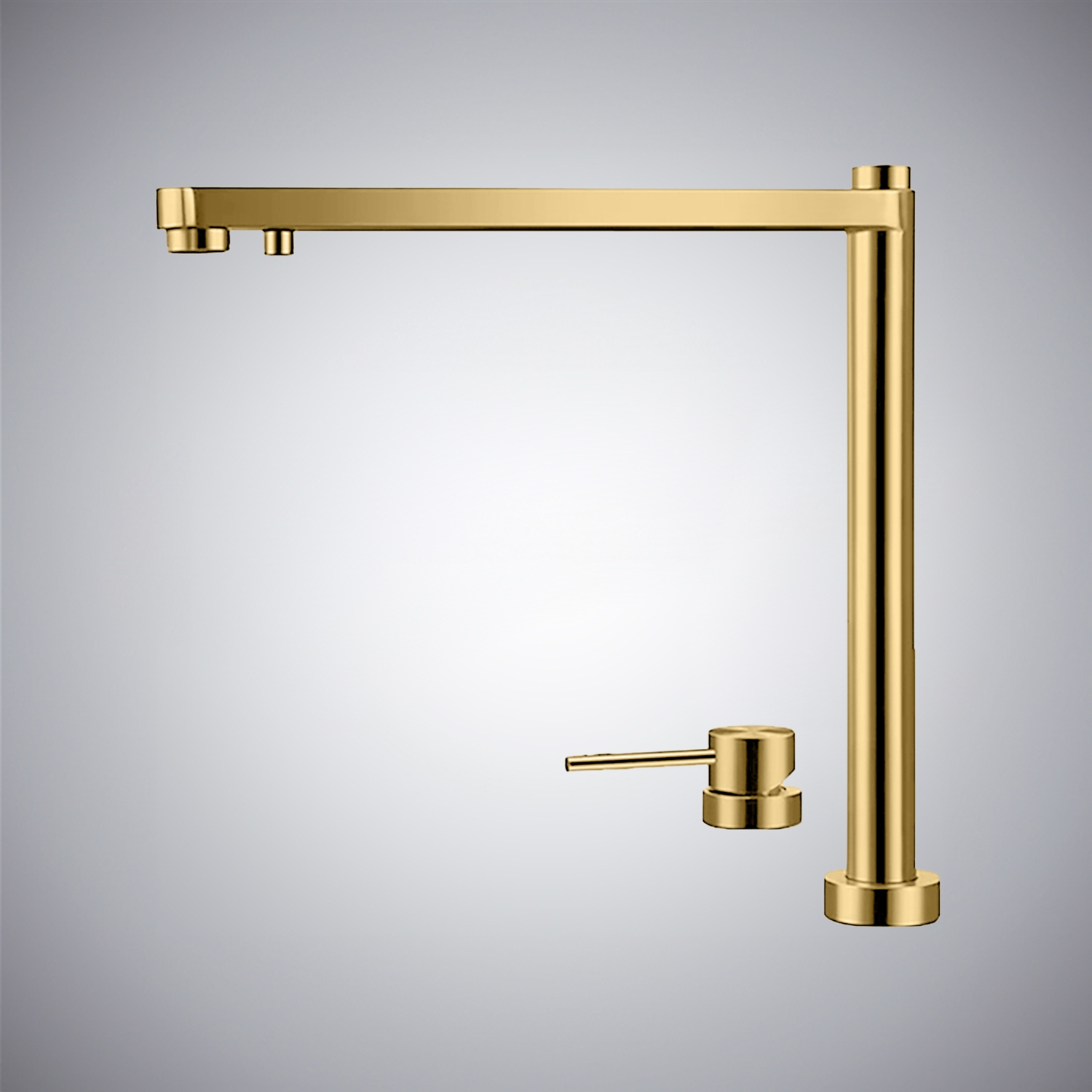 BathSelect Gioia Brushed Gold Hot And Cold Telescopic Kitchen Faucet