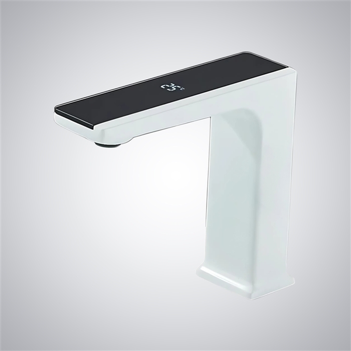 BathSelect Gennevilliers White Touchless Basin Faucet
