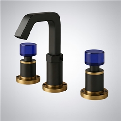 BathSelect Foundry Column modern dual finish widespread bathroom faucet