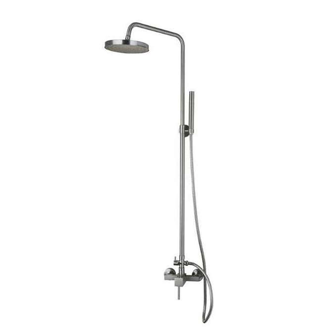 Milan Brushed Nickel Round Rainfall Shower Set