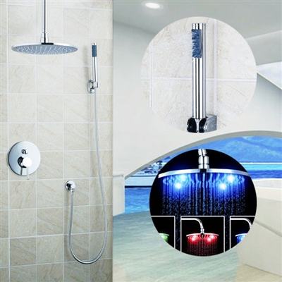 Florence LED Rain Shower System with Handheld Shower Head