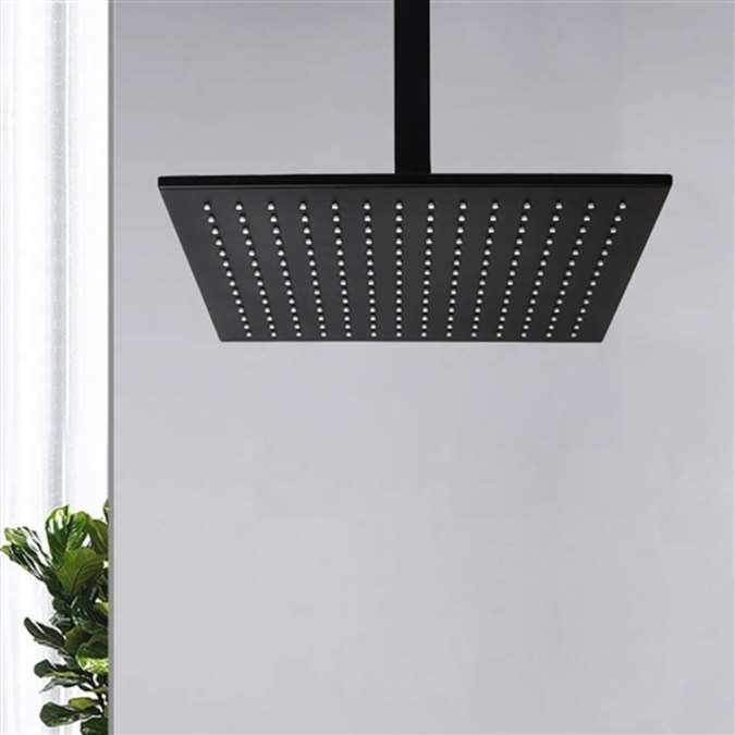 16" Oil Rubbed Bronze Finish Square Color Changing LED Rain Shower Head