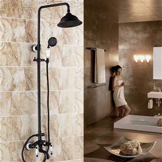 Allora Oil Rubbed Bronze Finish Bathroom Shower Set