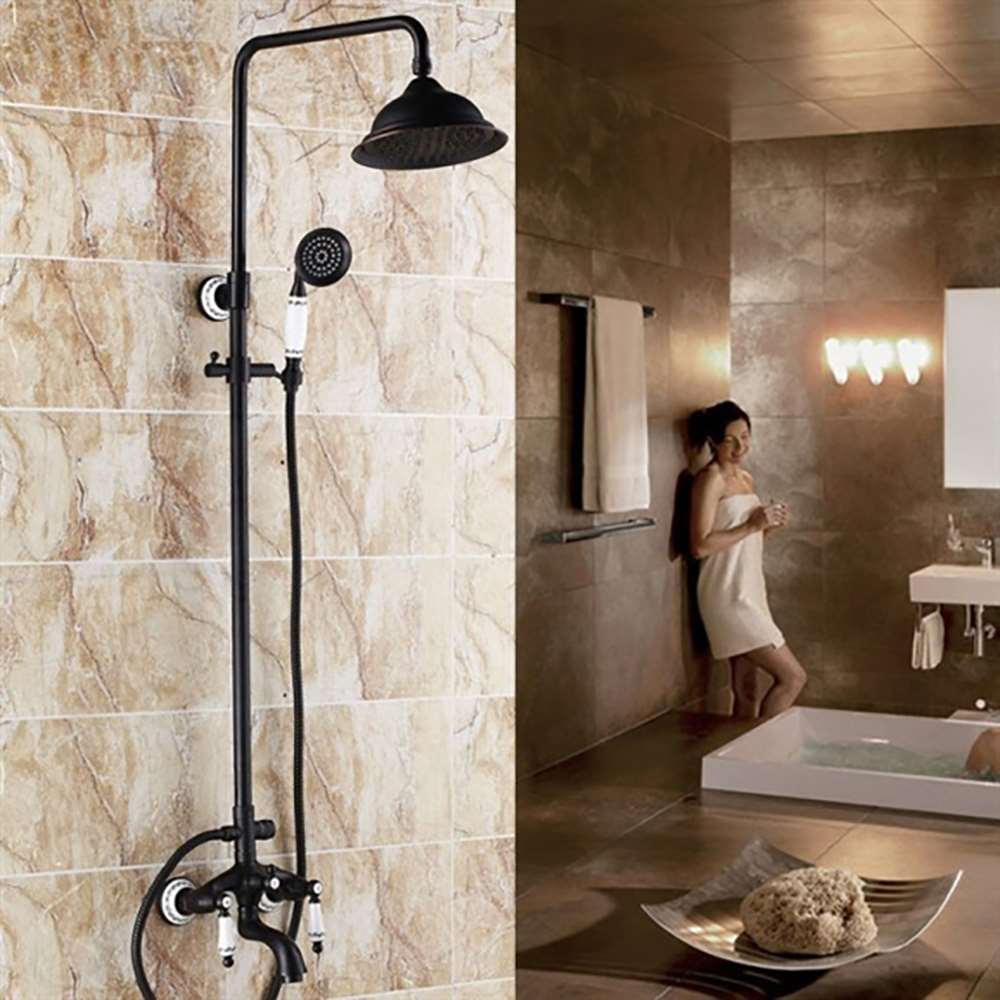 Allora Matte Black Finish Bathroom Shower Set (BS9363)