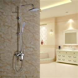 Khloe Wall Mount 8 Inch Rain Shower Head And Handheld Shower with Faucet