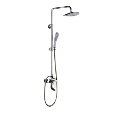 Khloe Wall Mount 8 Inch Rain Shower Head And Handheld Shower With Faucet
