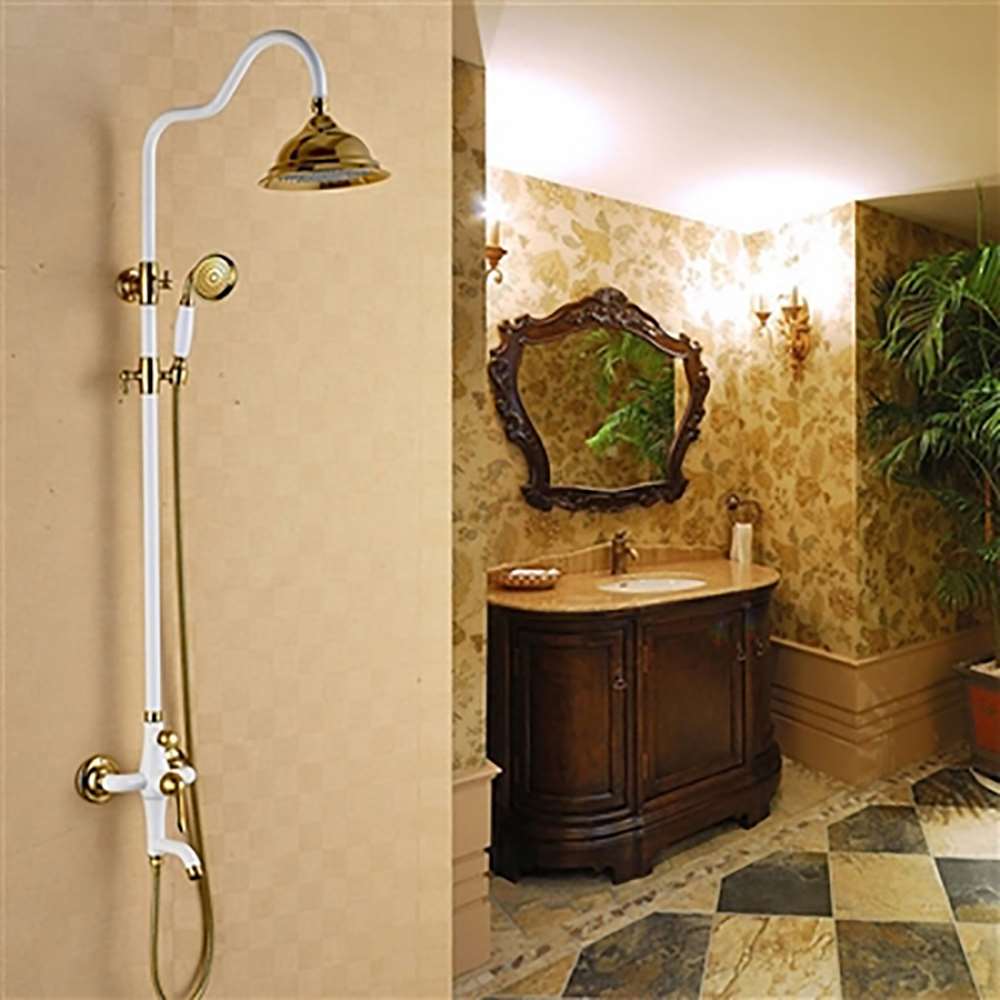 Khloe Antique Brass Rain Shower Head