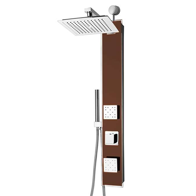 BathSelect Rainfall Wall Mount Oil-Rubbed Bronze Shower Panel with Hand Shower