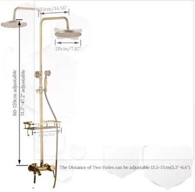 BathSelect Rotatable Antique Style Shower