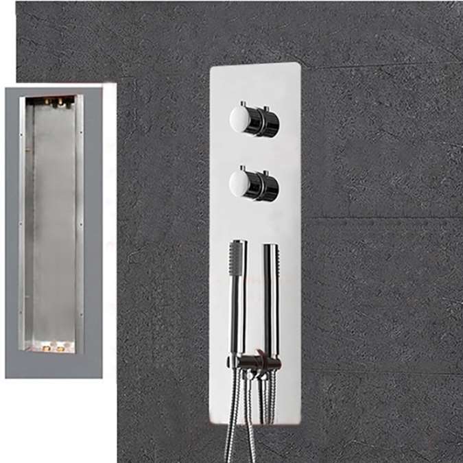 BathSelect Thermostatic Wall Mount Chrome Hand-Shower