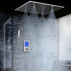 BathSelect Modern 16" Digital Ceiling Mount Bathroom Shower Head