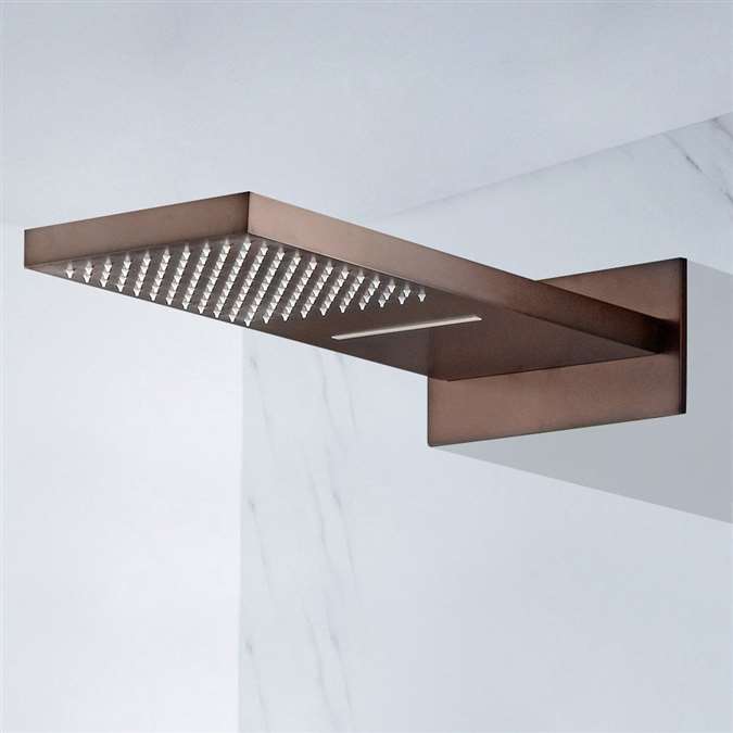 BathSelect Hera rainfall waterfall wall mounted rain shower with handheld