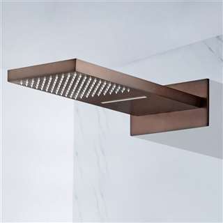 Hospitality BathSelect Hera Oil Rubbed Bronze Wall Mount Rain Waterfall Shower Head With Hand Shower
