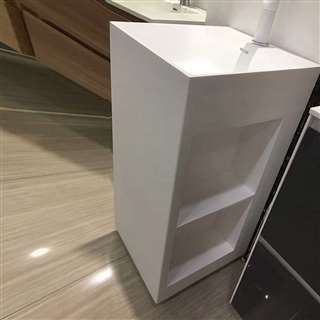 Hospitality Sink Bari Cuboid Pedestal Freestanding Vanity Sink