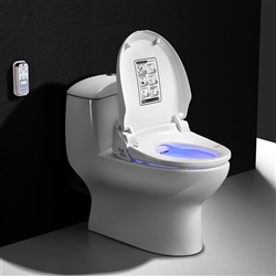 BathSelect Intelligent Toilet Seat In Pure White Finish With Electronic Bidet Remote Control
