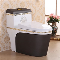 Revit Families Toilet in Ceramic White and Black Finish