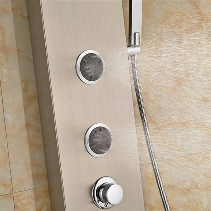 contemporary-massage-shower-panel-with-brushed-nic