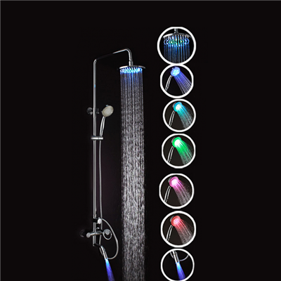 Lano LED Shower Set - Round Waterfall Shower Head