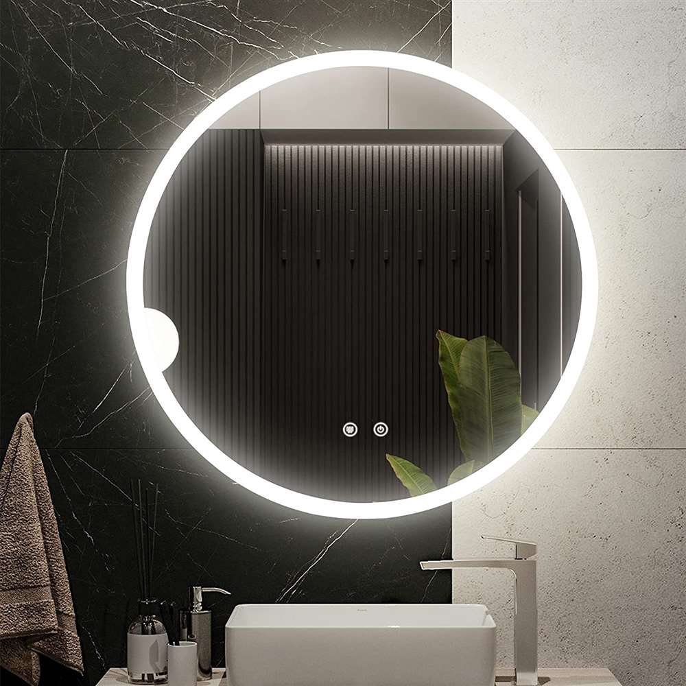 24 inch round LED touch control bathroom mirror waterproof anti-fog (BSM9921)