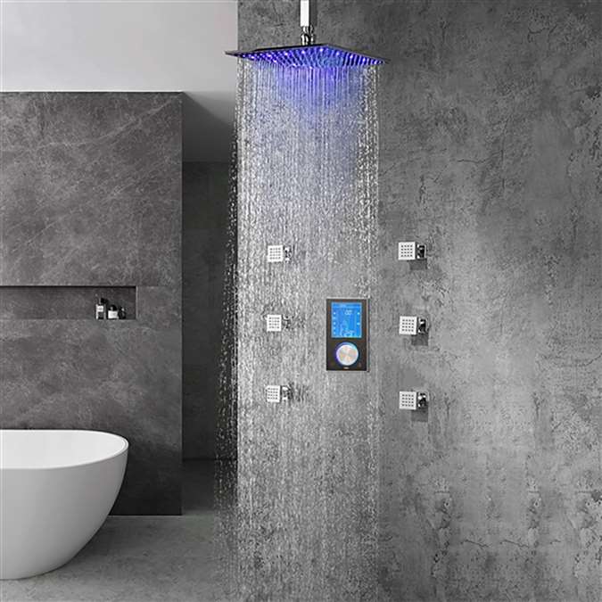 Trialo Solid Brass Ceiling Mount Led Shower