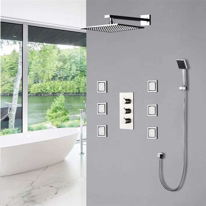 Get Trialo Solid Brass Shower With Adjustable Body Jets And Mixer Online