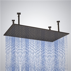 Hospitality Fontana 16" by 31" Matte Black/Dark Oil Rubbed Bronze Square Color Changing LED Rain Shower Head