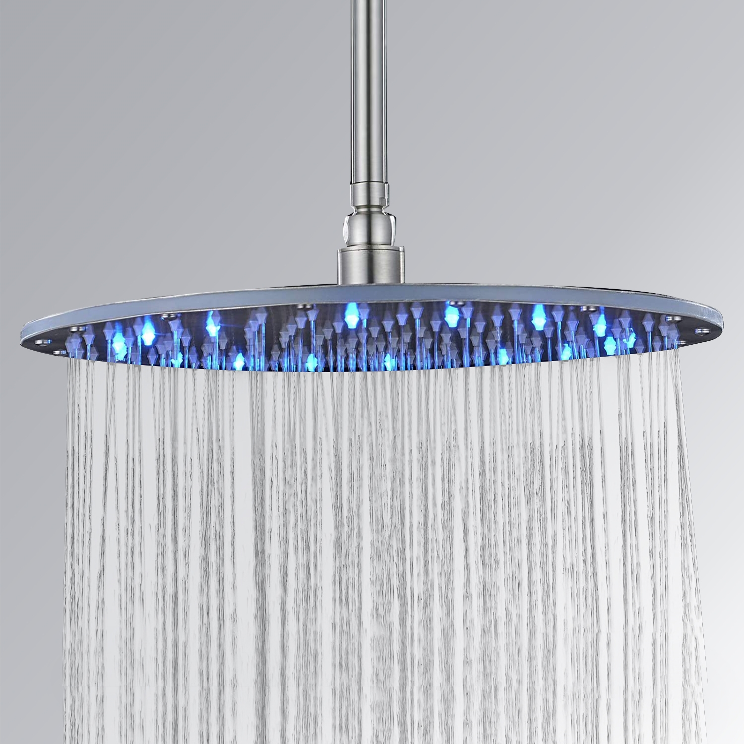 20 inch Brushed Nickel Round Color Changing LED Rain Shower Head (BST-BD006-2)