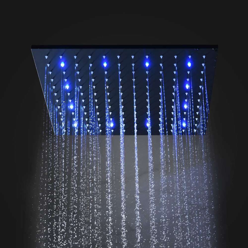 BathSelect 20 inch Light Oil Rubbed Bronze Square Color Changing LED Rain Shower Head image 2