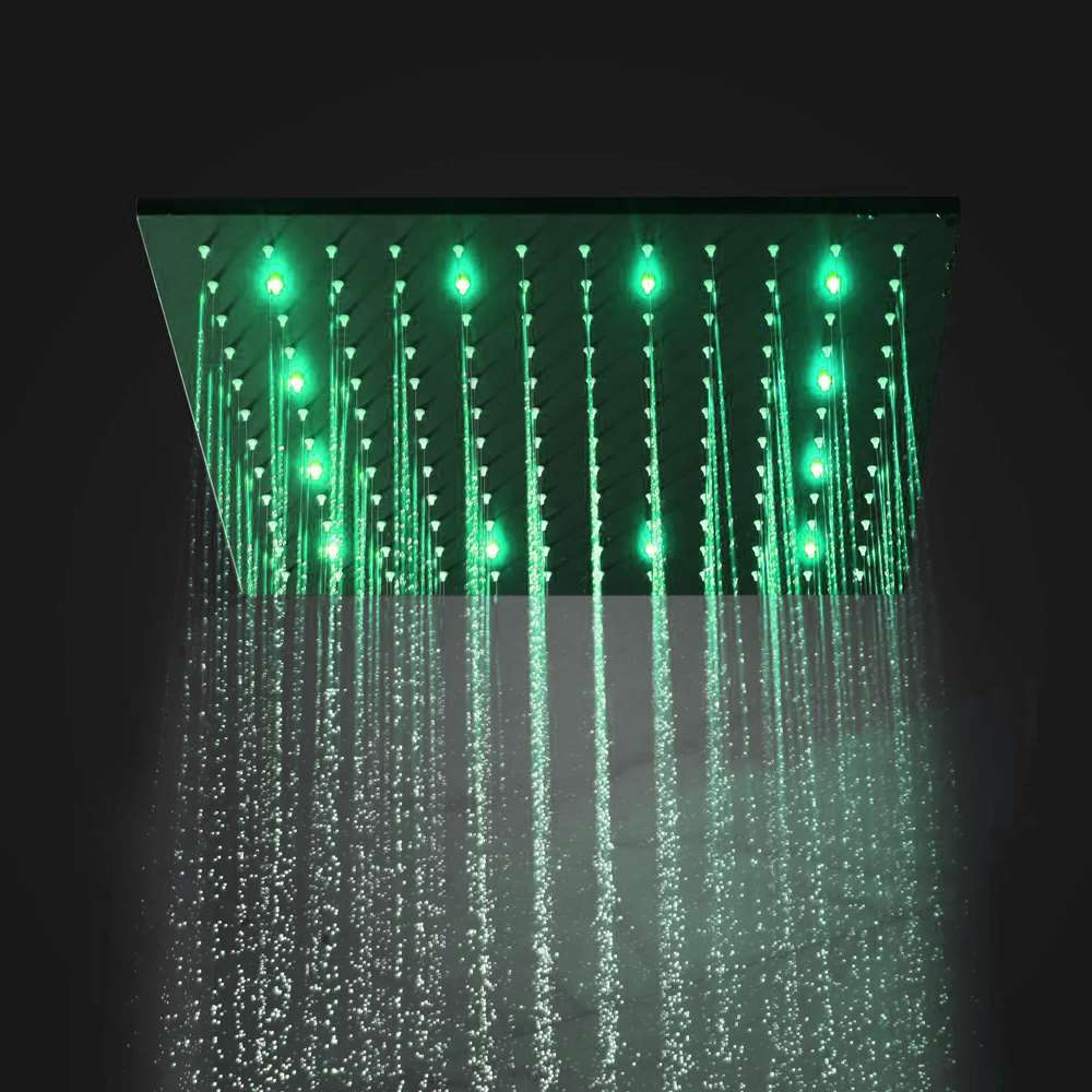 BathSelect 20 inch Light Oil Rubbed Bronze Square Color Changing LED Rain Shower Head image 3